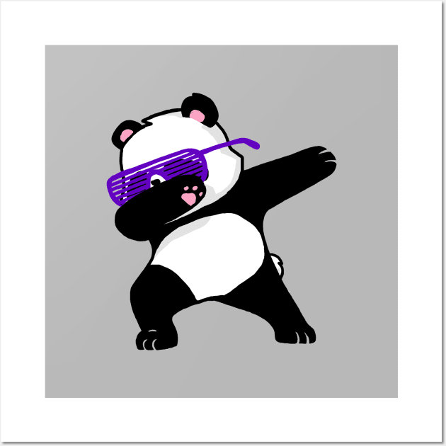 Dabbing Panda Funny Shirt Dab Hip Hop Wall Art by vo_maria